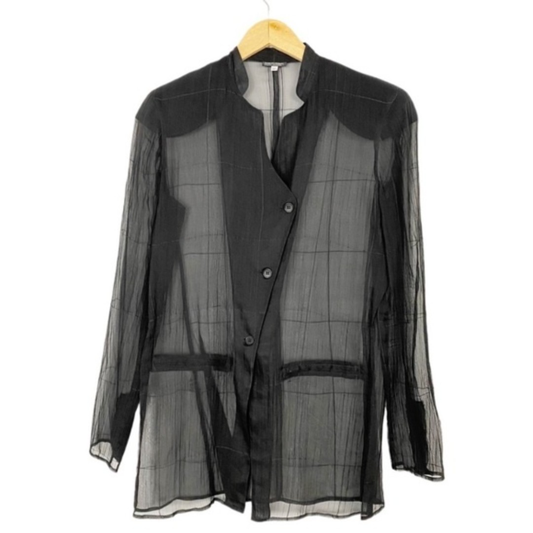 GIORGIO ARMANI Oversized Sheer Front Panel Shirt