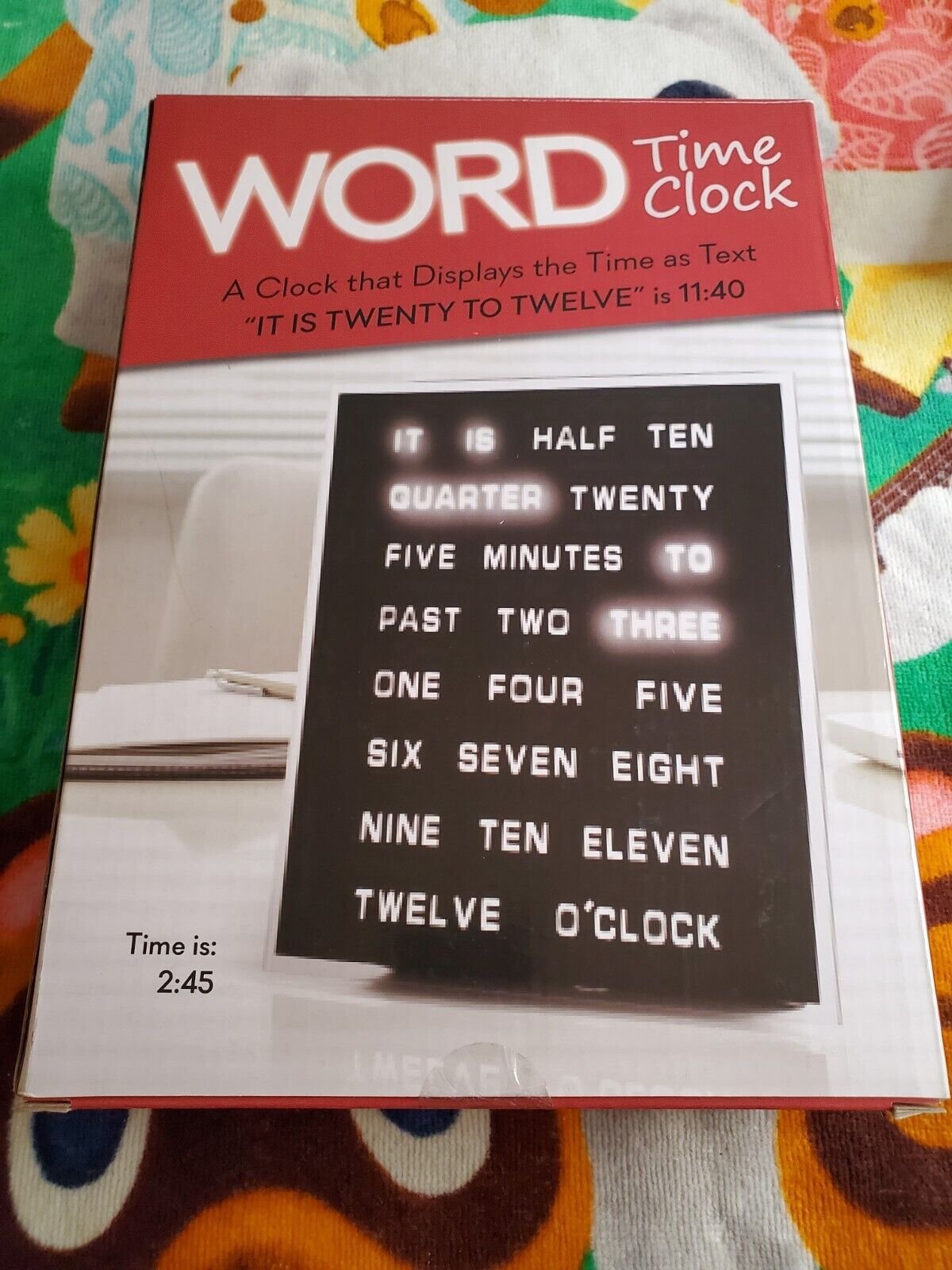 LED Word Time Clock - Displays Time as Text - Powered by AC Adapter Tech Tools