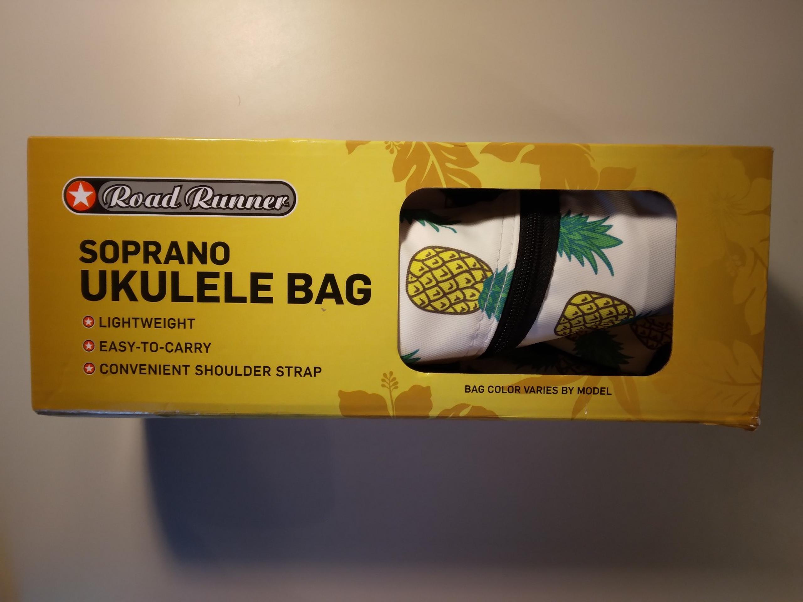 Road Runner Ukulele Gig Bag in a Box Pineapple Print Soprano - Road Runner Sports