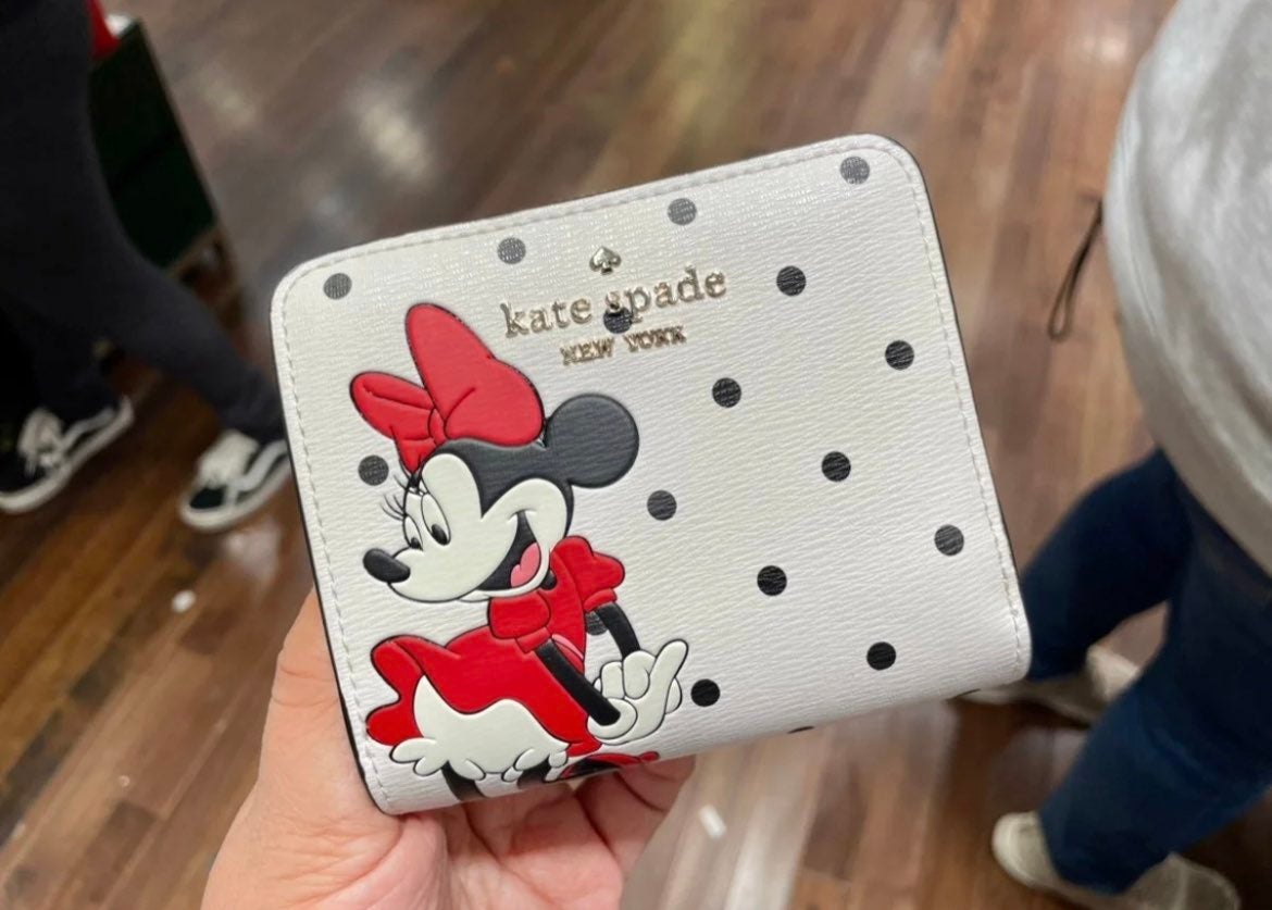 disney x kate spade new york other minnie mouse zip around wallet