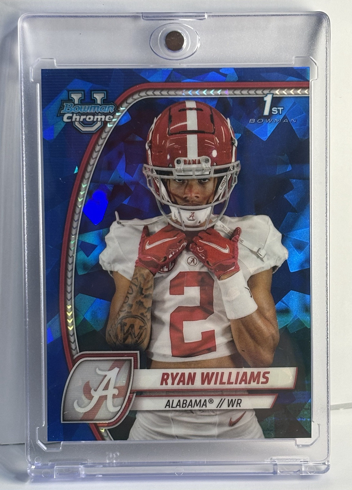 Ryan Williams RARE Sapphire Refractor SSP Bowman University Chrome INVEST