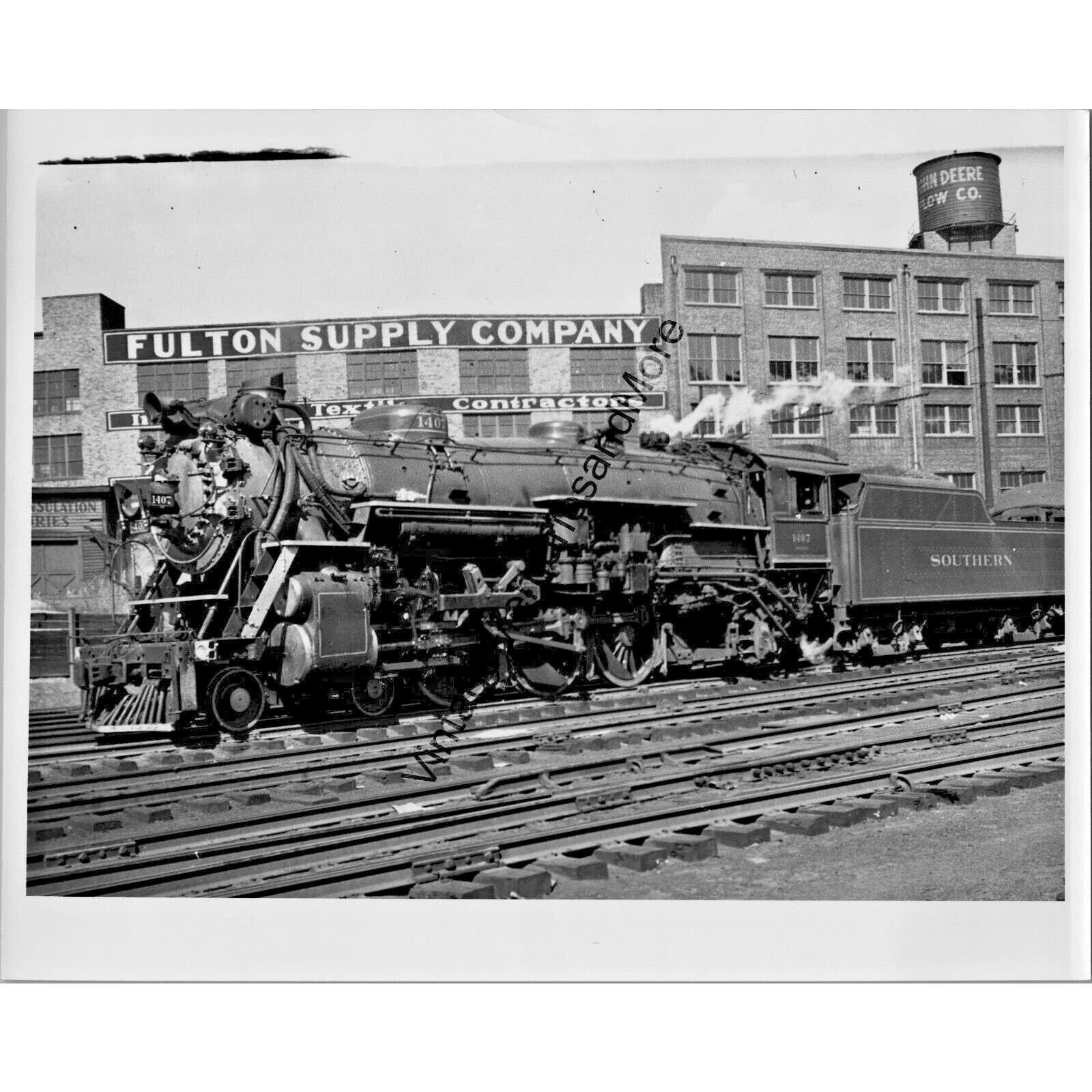 VTG 1939 Sothern 1407 Steam Locomotive Atlanta, GA 8X10 Real Photo T1-9