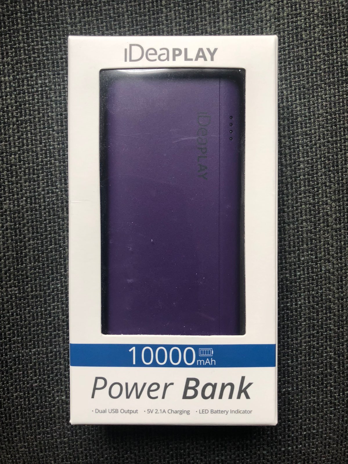 iDeaPLAY 10000mAh Purple Power Bank