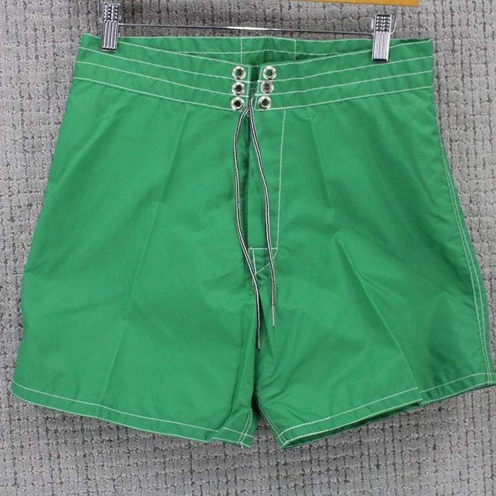 Vintage Birdwell Beach Britches Board Shorts Mens Size 29 Green Front 90s