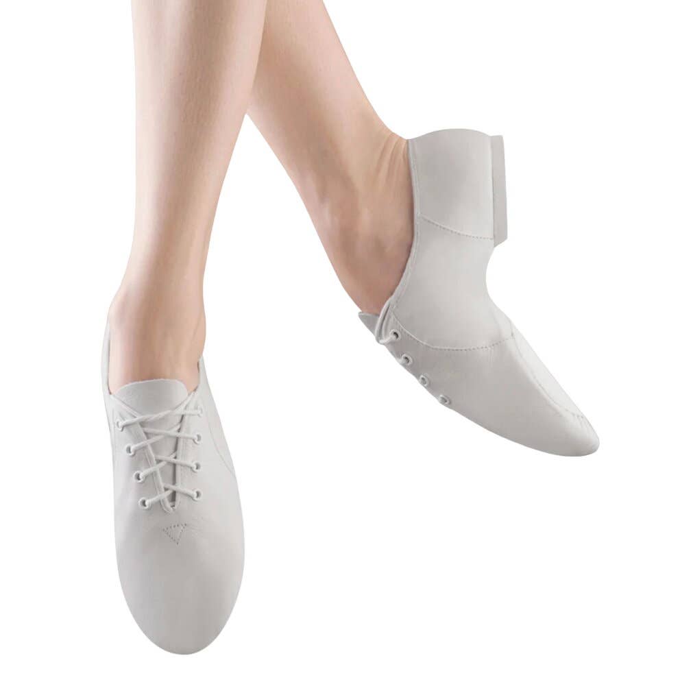 BLOCH Ladies Jazzsoft Leather Jazz Shoes in White, Size 5