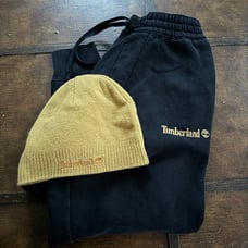 Timberland sweatpants joggers with beanie