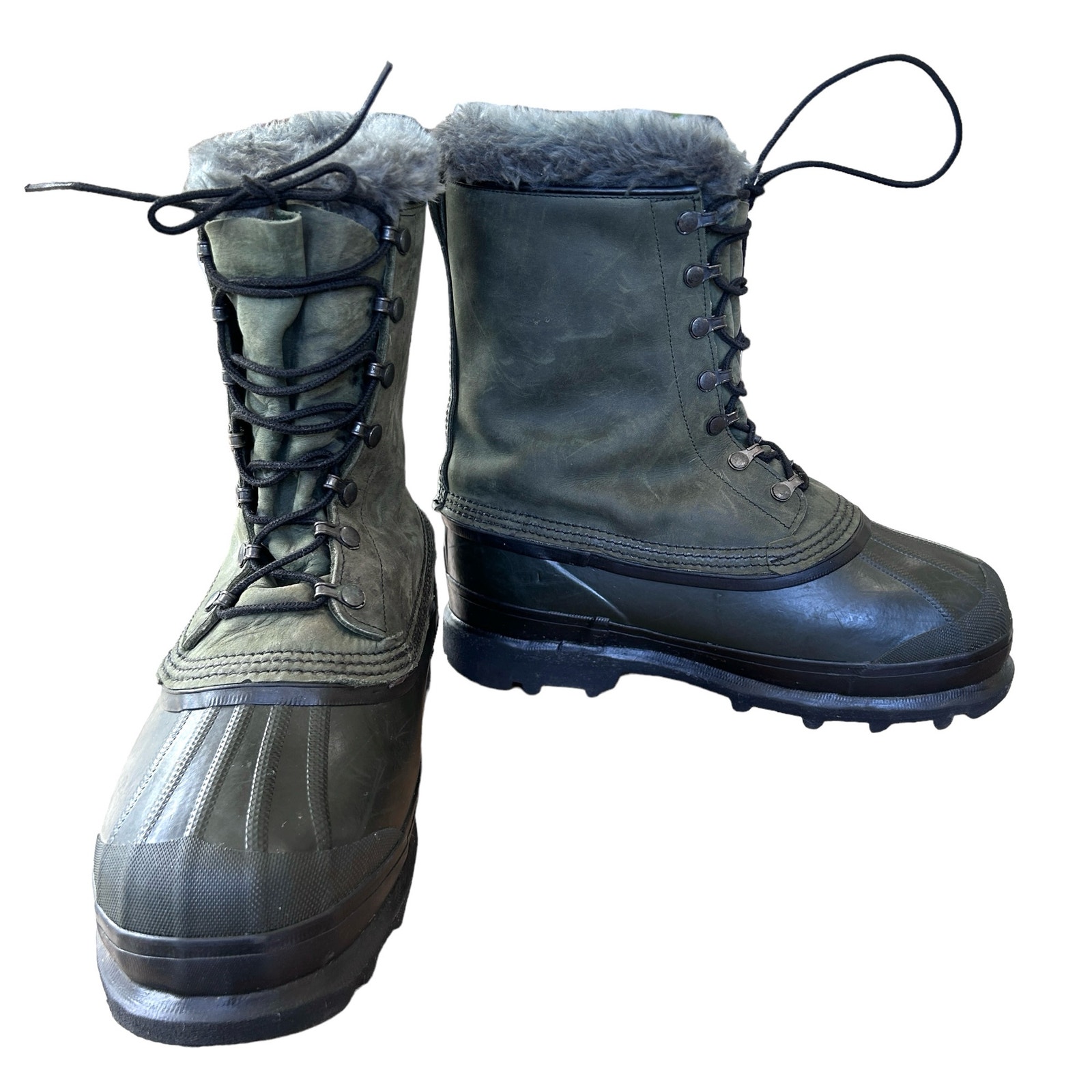 Sorel Dominator Boots Womens Size 9 Heavy Duty Green GorpCore Winter Adventure