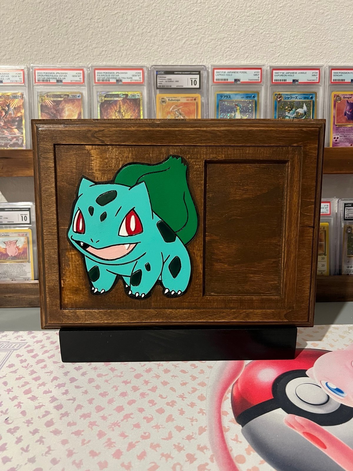 Bulbasaur Custom Wood slab/card Display