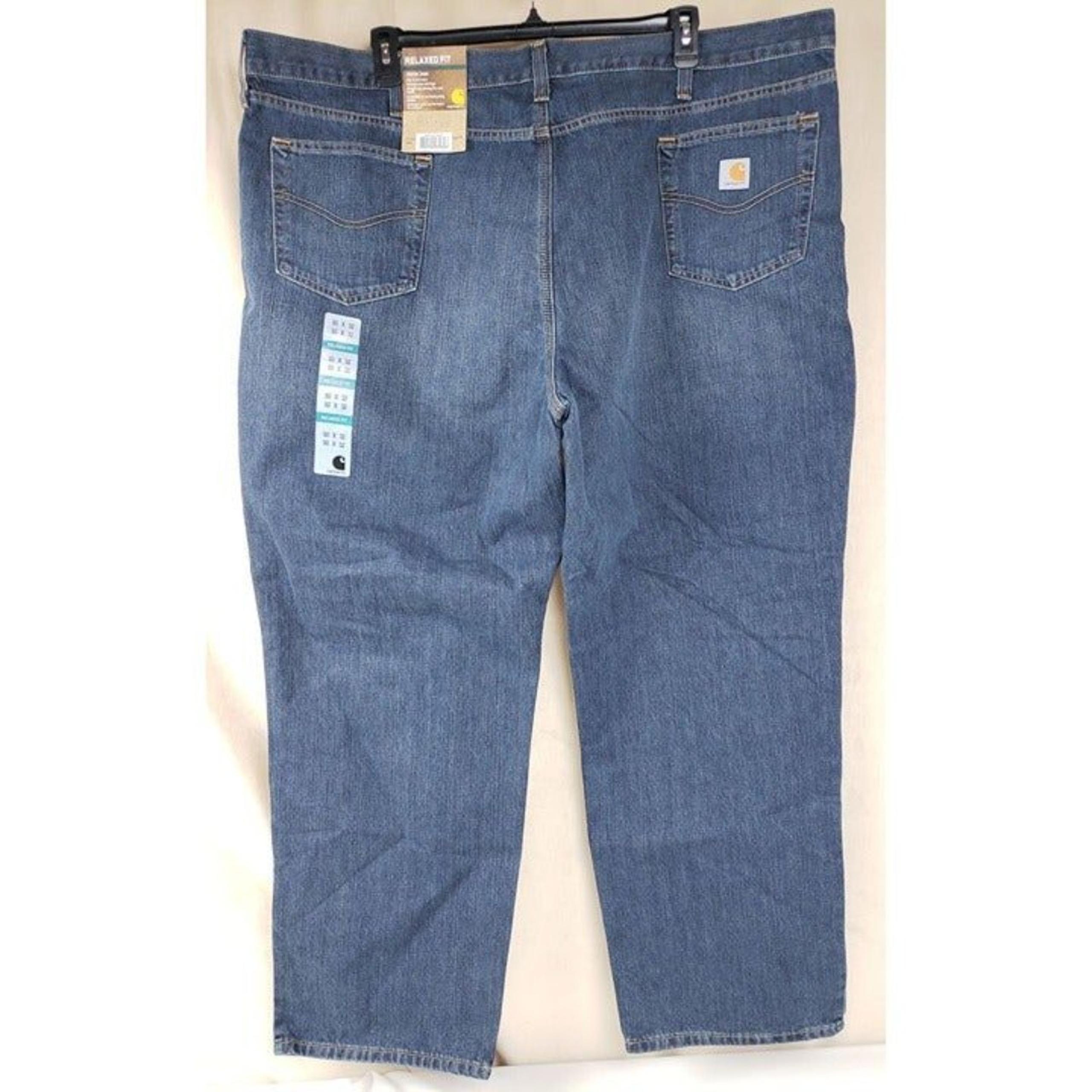 Carhartt Men's 50x32 Holter Jean Relaxed Fit Bed Rock Denim 101483 968