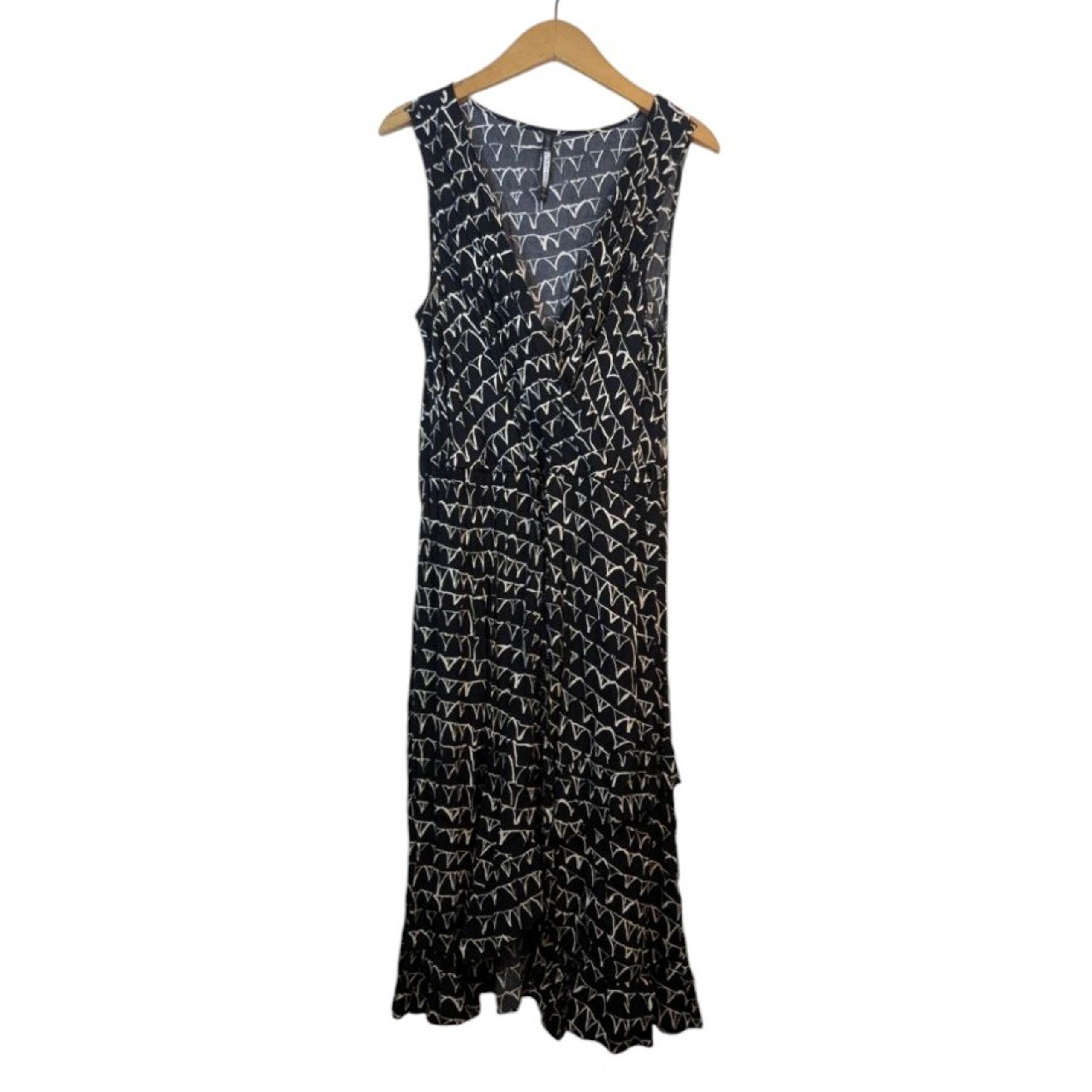 Plenty by Tracy Reese Anthropologie Womens Viscose/ Rayon Midi Dress Black LARGE