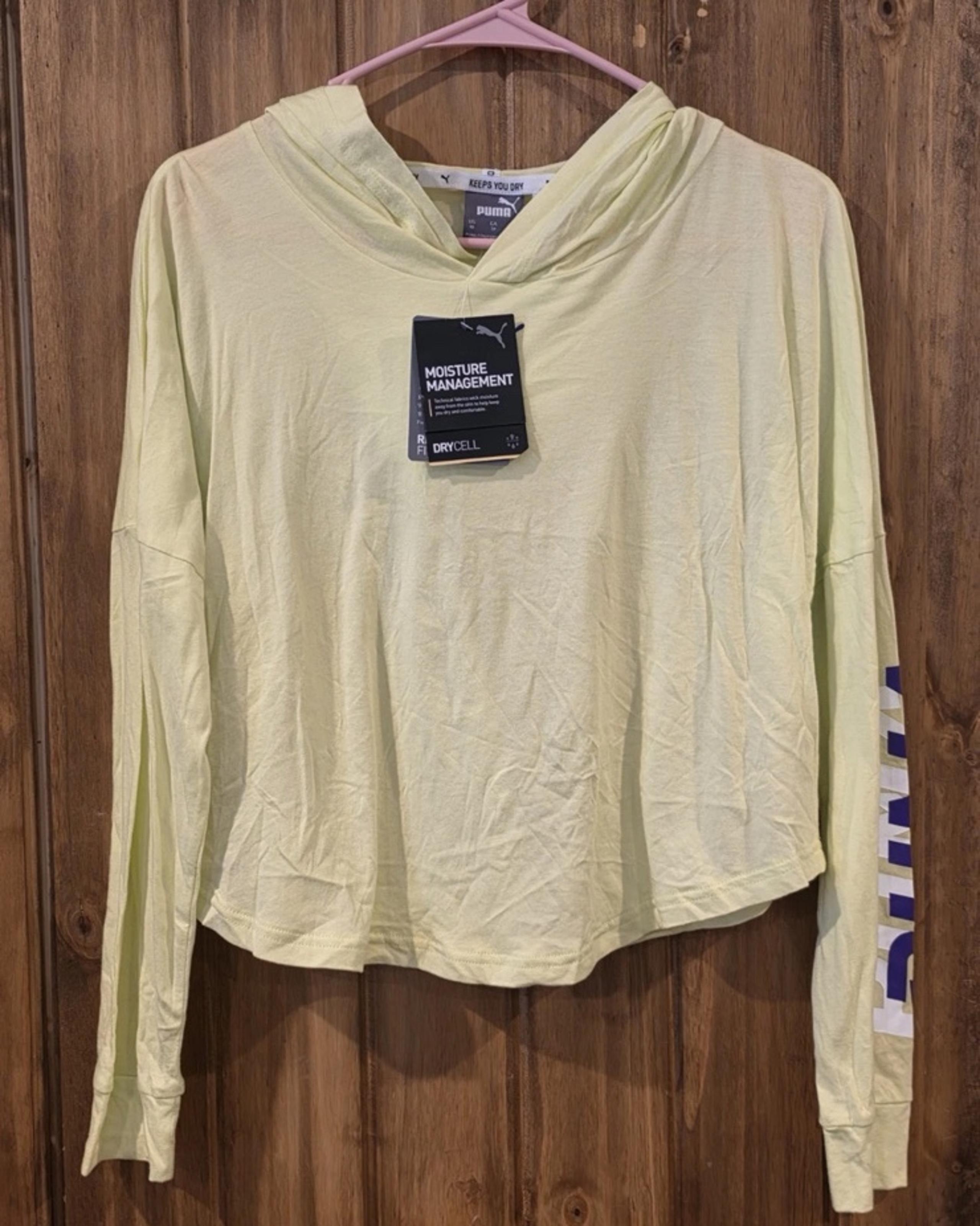 Puma Womens XS Modern Sports Women's Cover Up Sunny Lime Hoodie New With Tags
