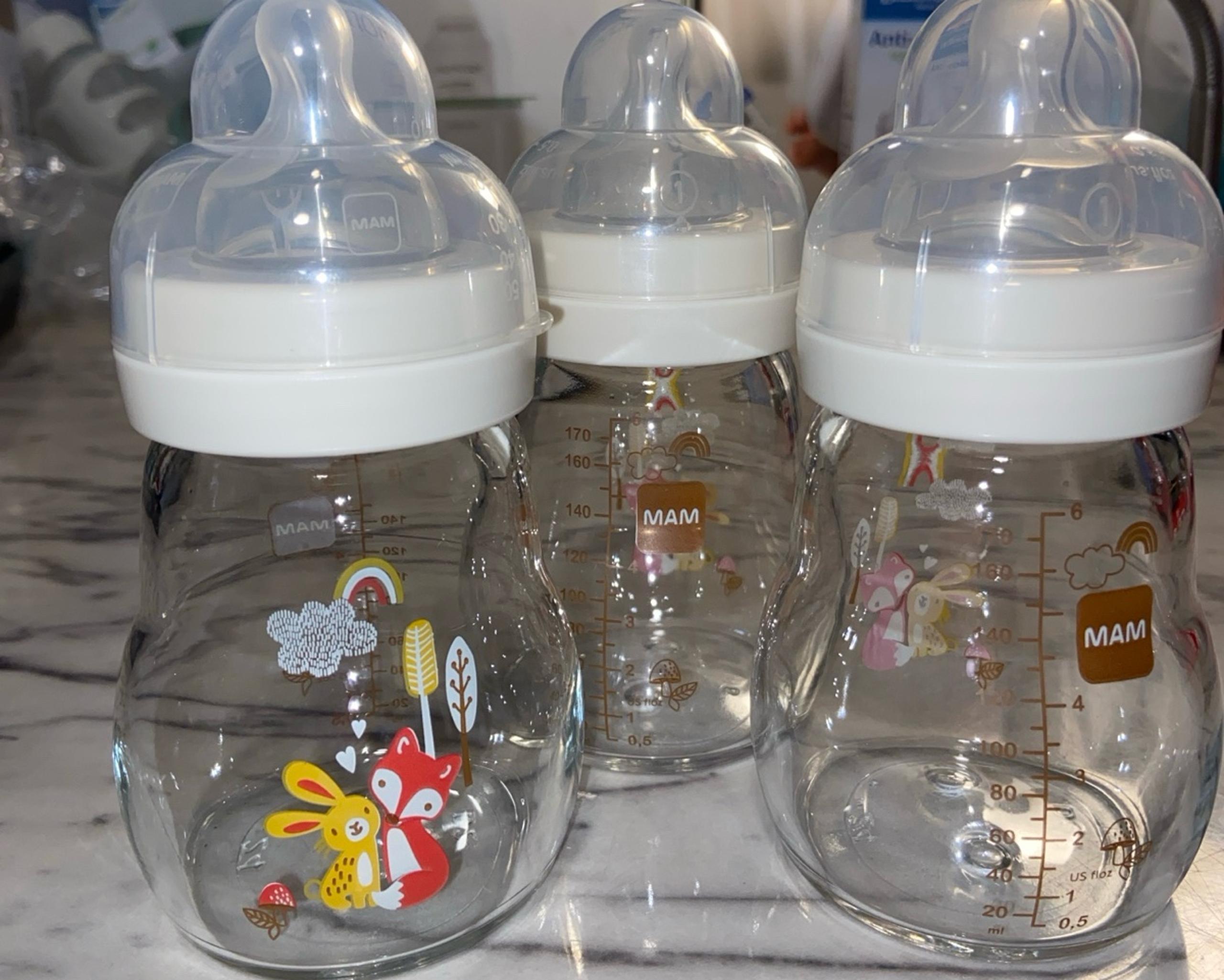 MAM Glass 6 oz bottles set of 3