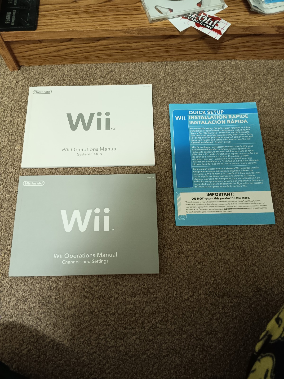 OEM Offical Nintendo Wii Operations Manuals System Setup, Channels And Setup.