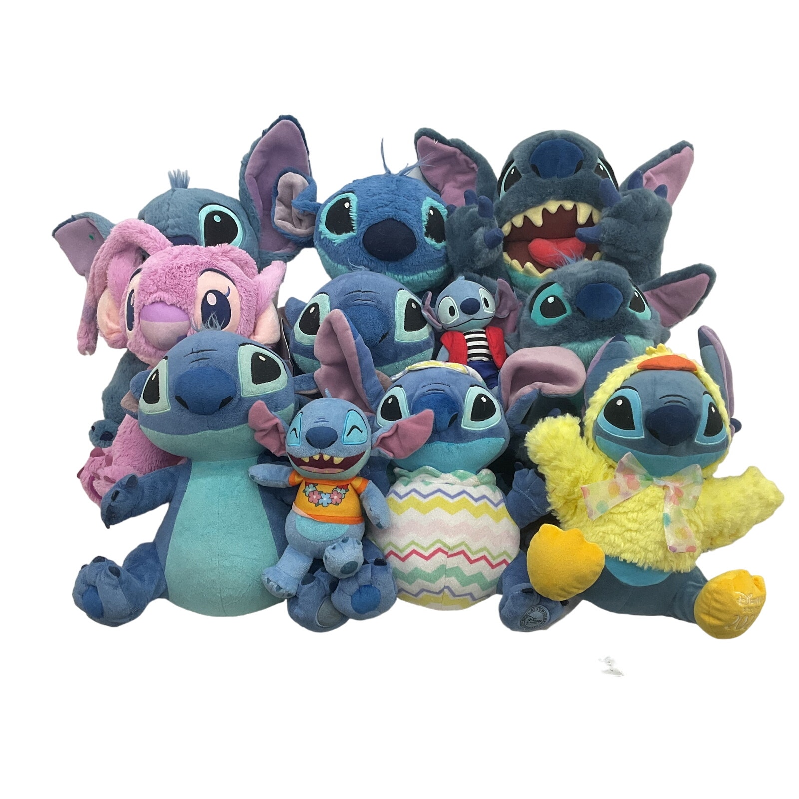 11+ lbs Disney Lilo & Stitch Character Plush Dolls LOT Holiday Easter Angel