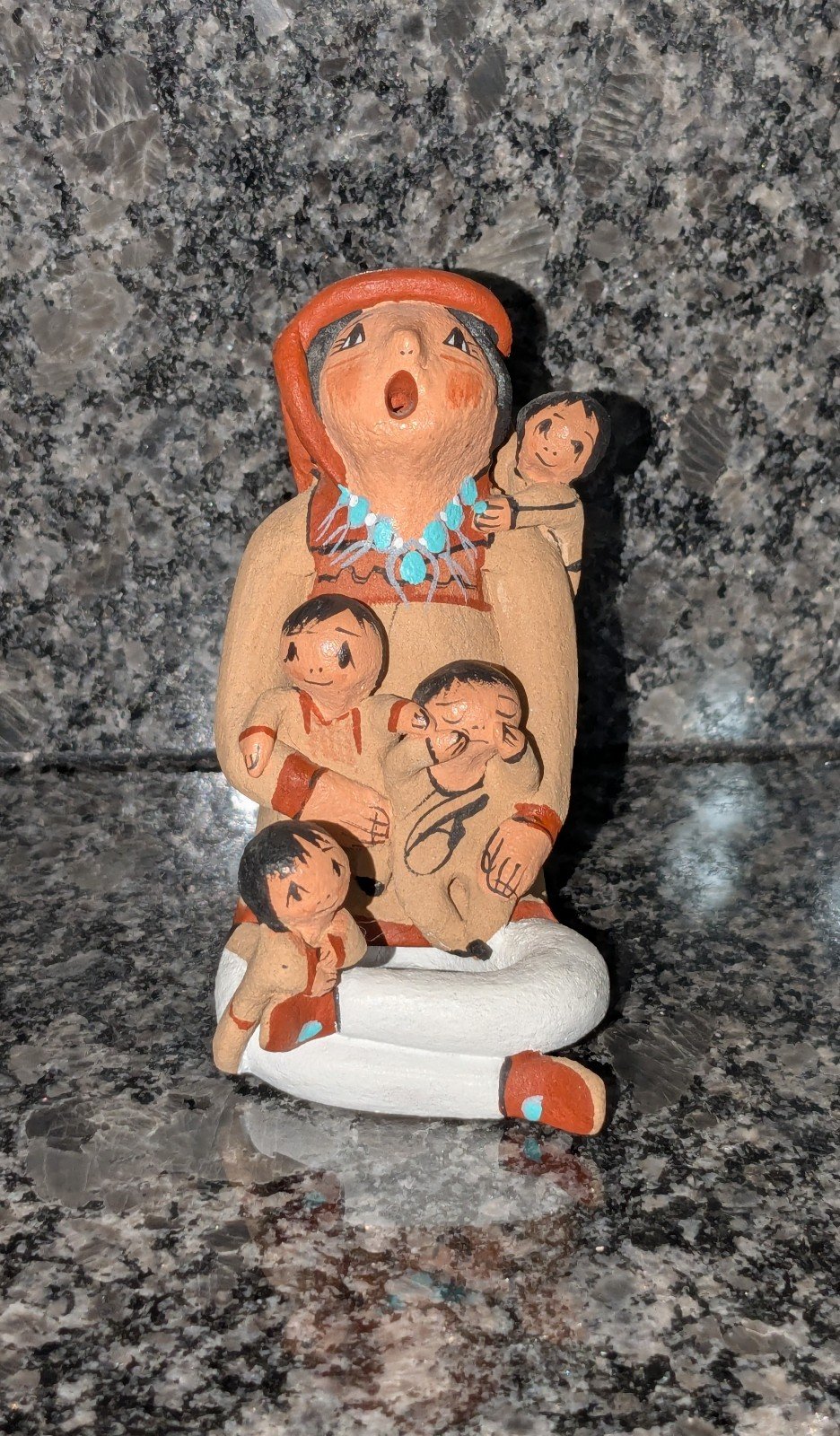 Jemez Storyteller Pottery Figurine by Mary Lucero