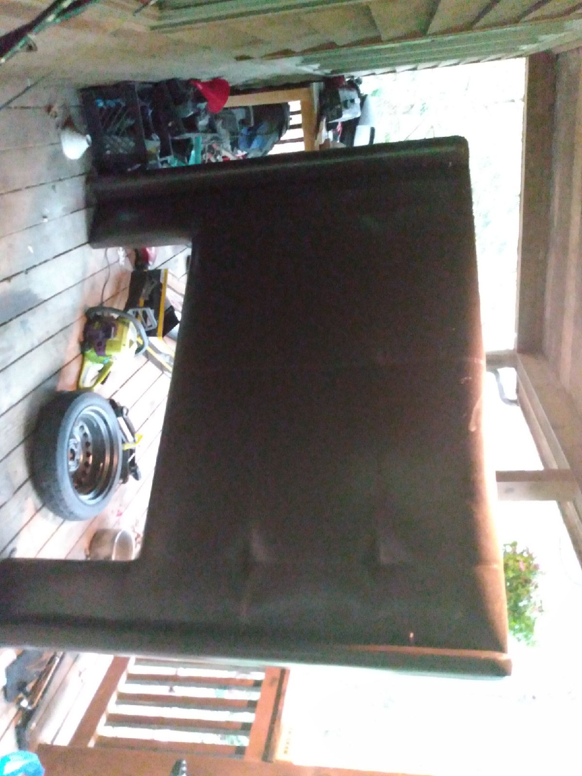 Leather king-size headboard