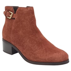 Cole Haan Women Haidyn 45MM Ankle Booties Size US 7.5B Scotch Brown Suede