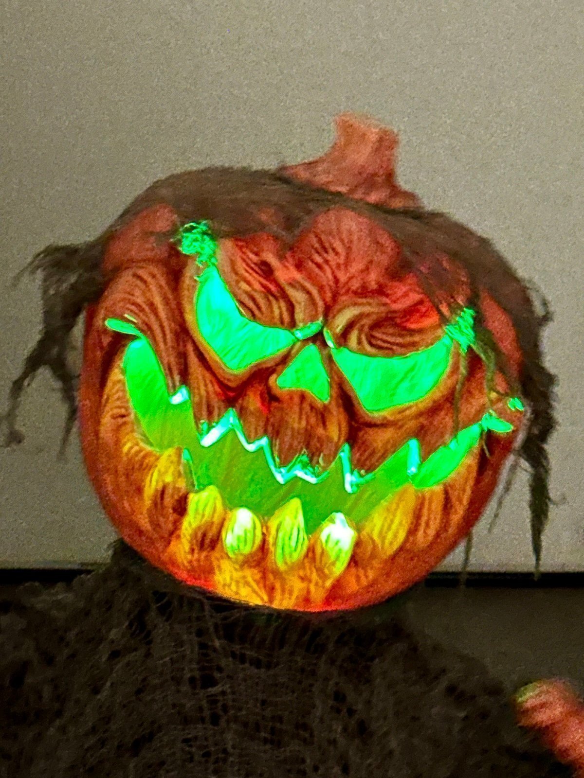 Halloween Evil Pumpkin Head Animated Motion Lights Sound Large