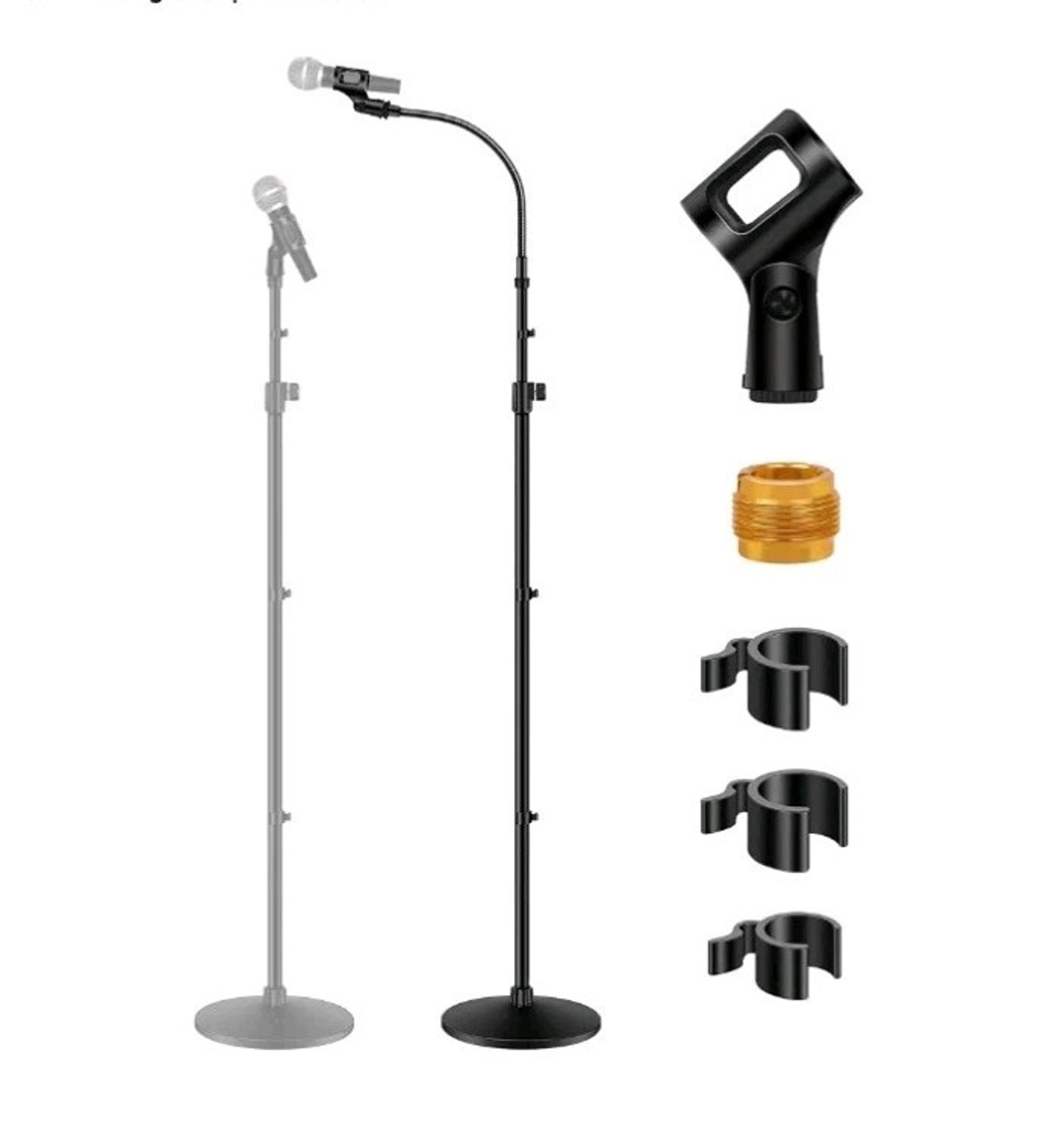 Microphone Stand, Mic Stand Detachable Gooseneck Mic Floor Stand Innogear