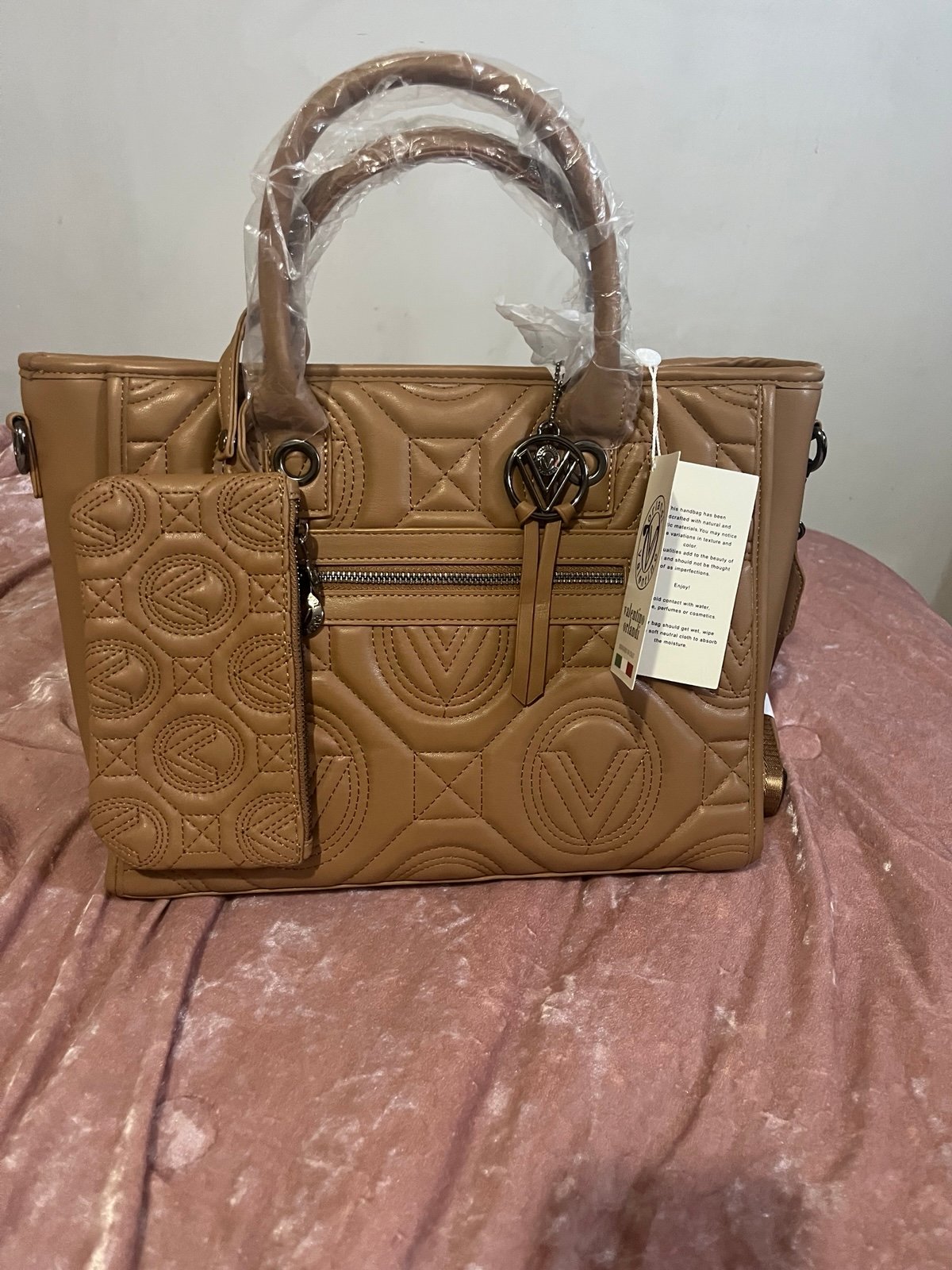 Valentino Orlandi quilted tote bag