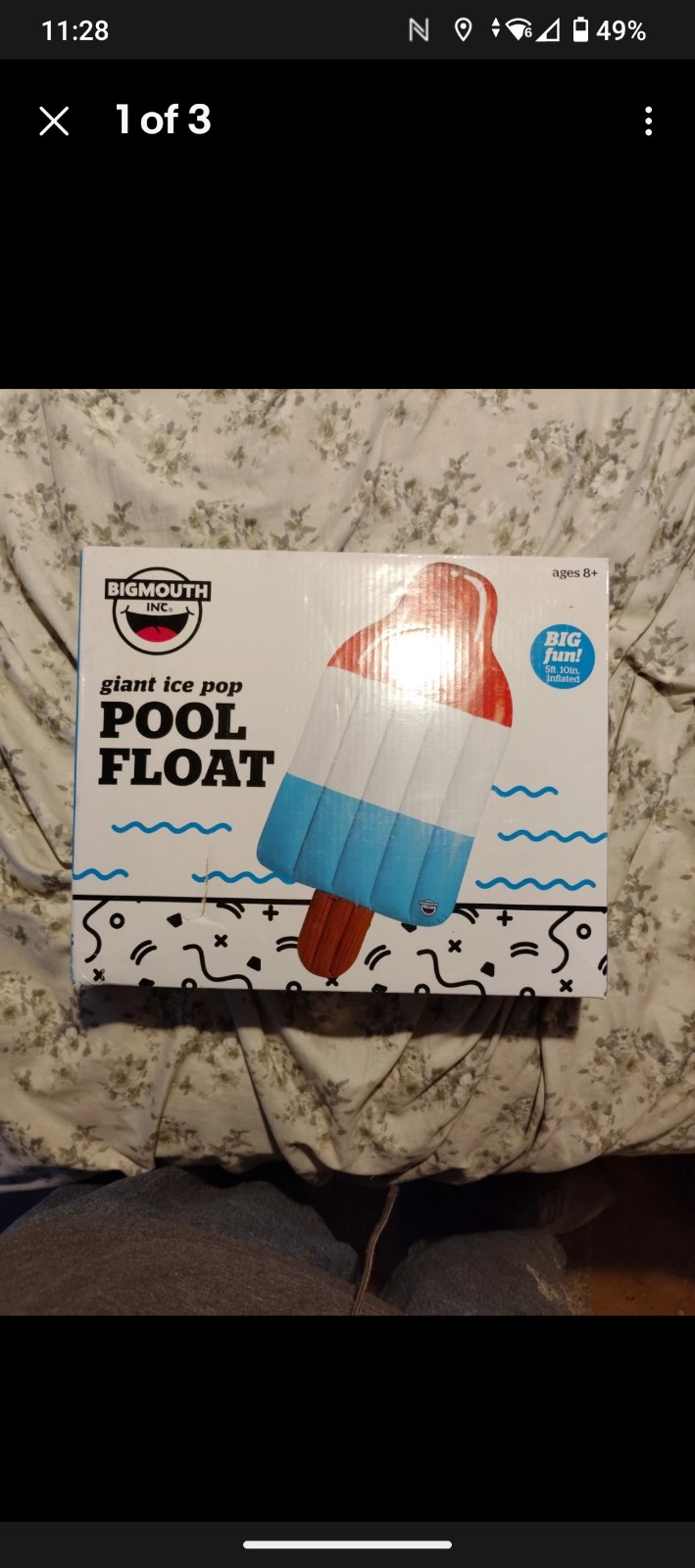 Big Mouth Ice Pop Pool Float Heavy Duty Popsicle Bomb Pop Pool Swim Lounge BMPF