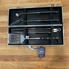 NEW Williams Sonoma BBQ Tool Set with Storage Case