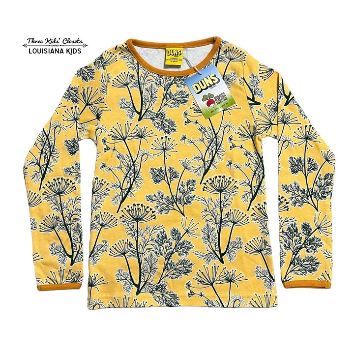 NEW DUNS Sweden Sz 116 (6Y) Organic Yellow Haze Dill Top