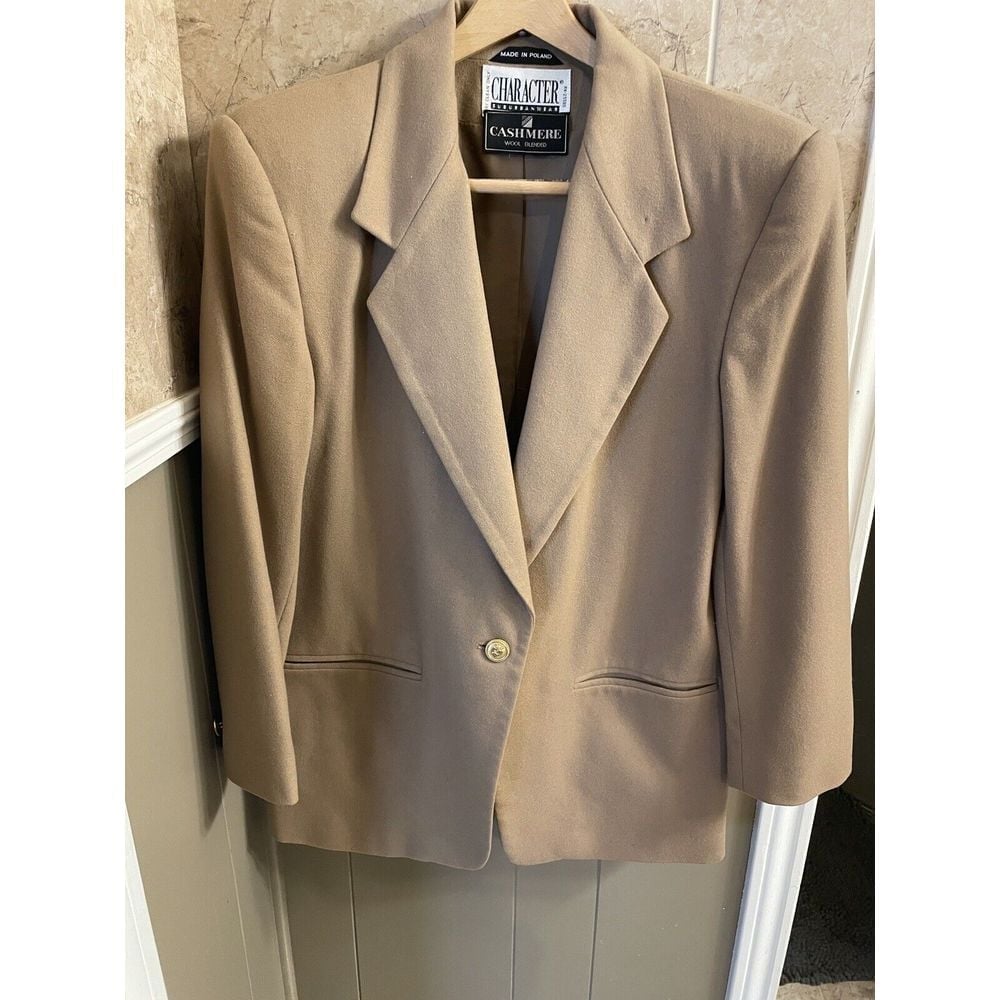 Vintage Character Suburbanwear Cashmere Wool Blend Blazer Women's Size 10
