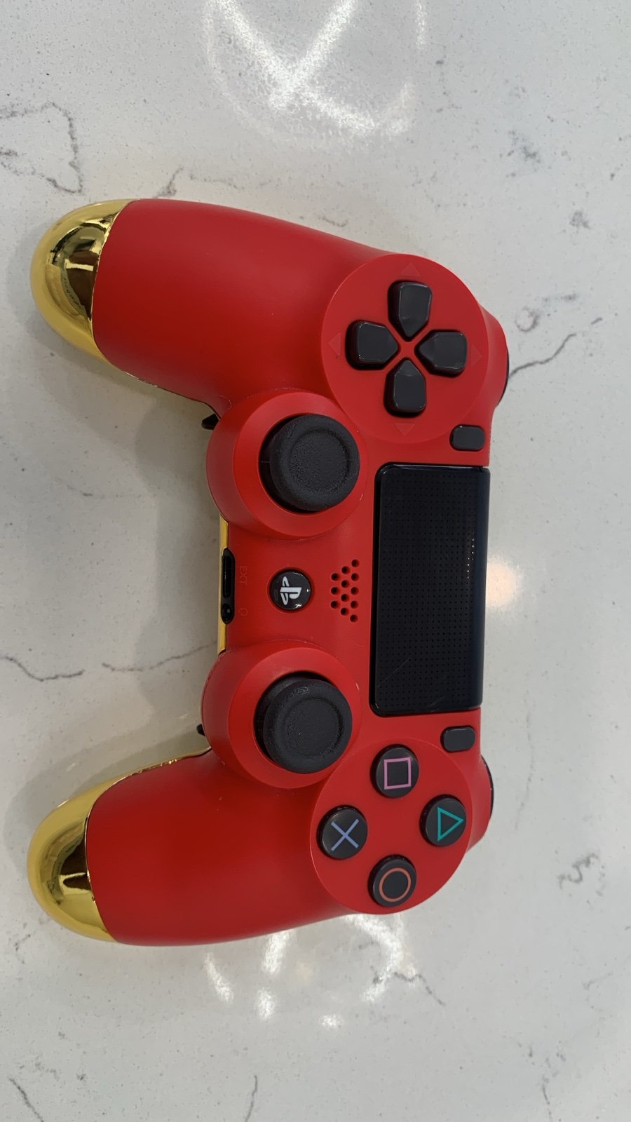 Custom PS4 DualShock 4 Wireless Controller with paddles Red Gold OEM Sony Tested