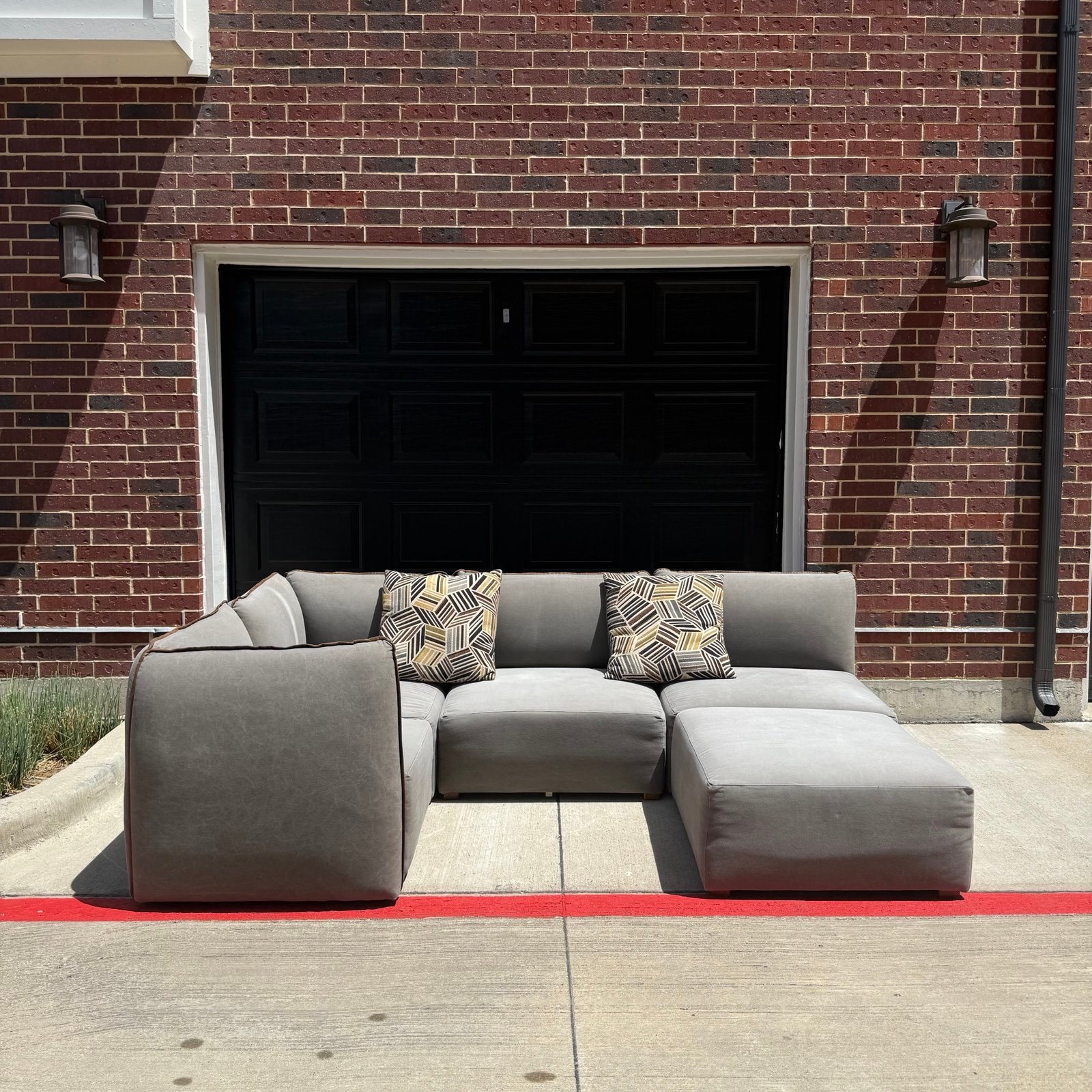 Pottery Barn Gray 5 Pc Low Profile Modular Sectional Local Pickup/Delivery!