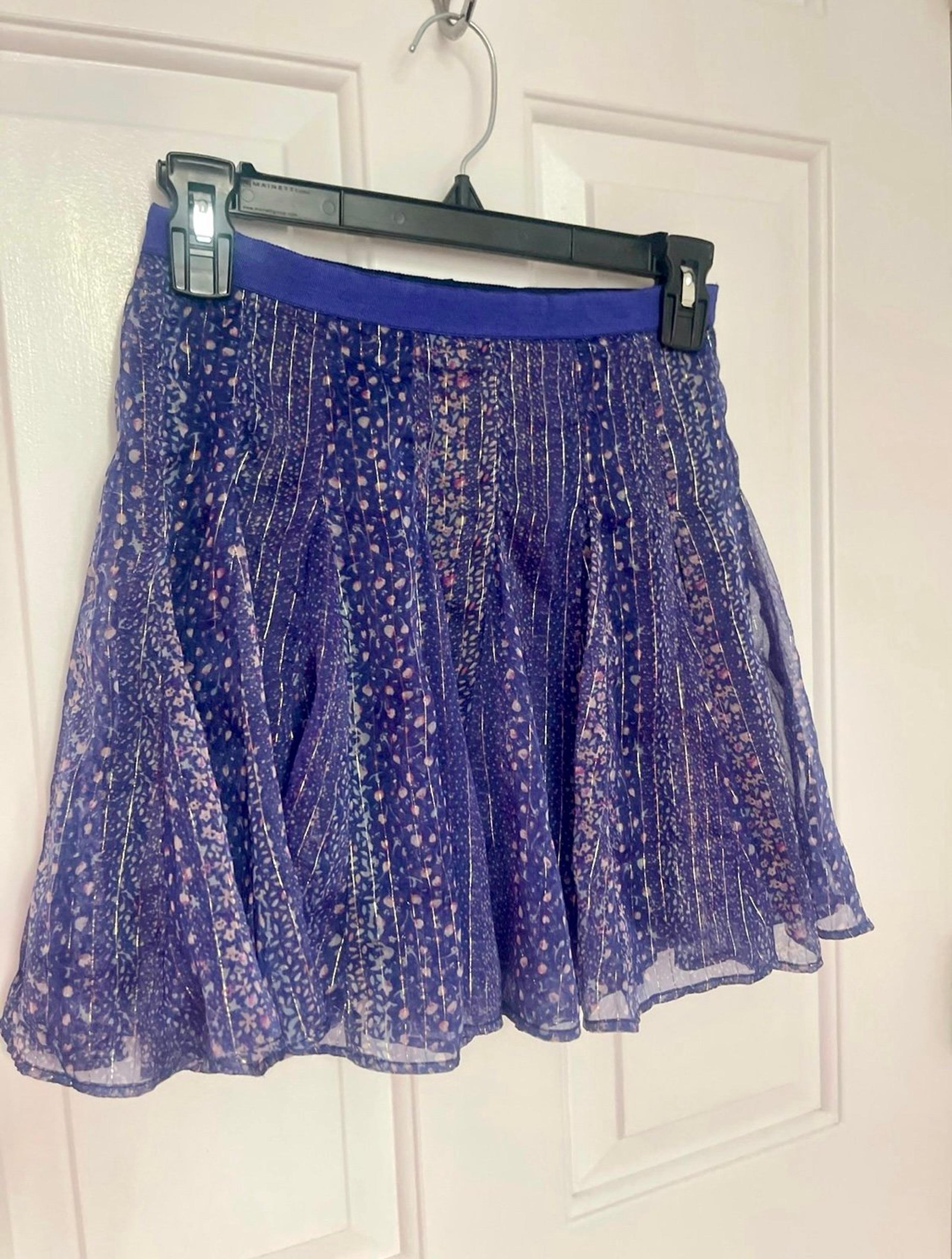 Floral sparkle gauzy flip skirt in light purple