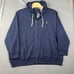 Polo Ralph Lauren Zippered Hoodie Mens 4XB Navy Blue Yellow Pony Big&Tall