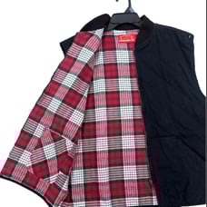 Marlboro Country Store Reversible Vest Sz XL Mens Black & Red Plaid Great Cond