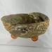 Vintage MCM Large Abalone Shell Footed Bowl Dish Smudge Stick Candy Trinket