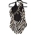 Trina Turk Vivant Asymmetric Zebra Print 1 Piece Swimsuit Designer Swim Size 14