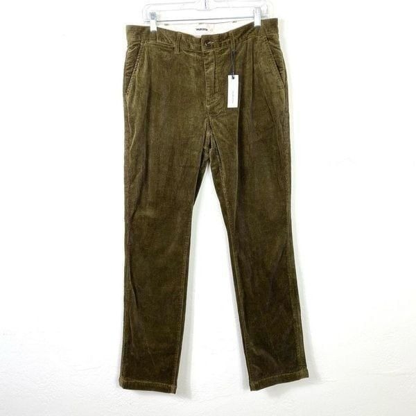 Taylor Stitch The Democratic Foundation Pant in Olive Cord Corduroy Pants 33