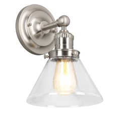 Augustin Wall Light in Satin Nickel