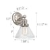Augustin Wall Light in Satin Nickel