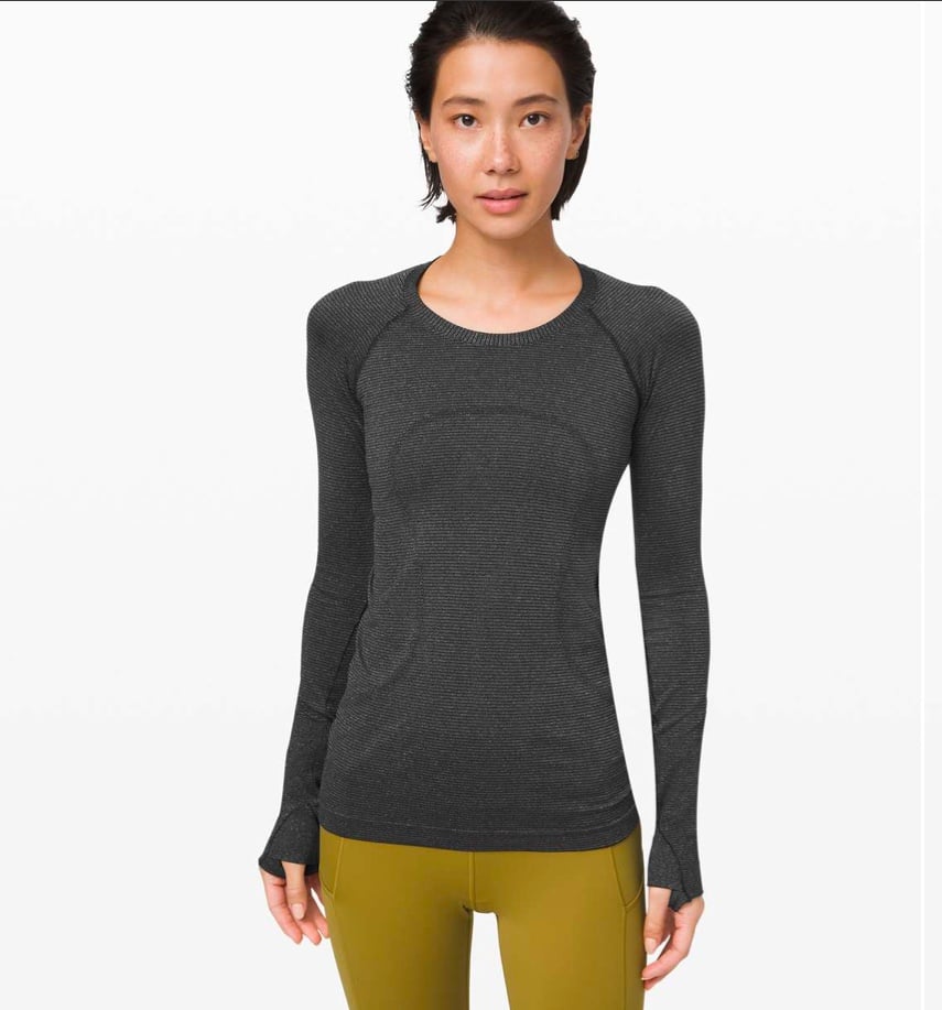 NWOT Lululemon Swiftly Speed LS Shine 12 Black