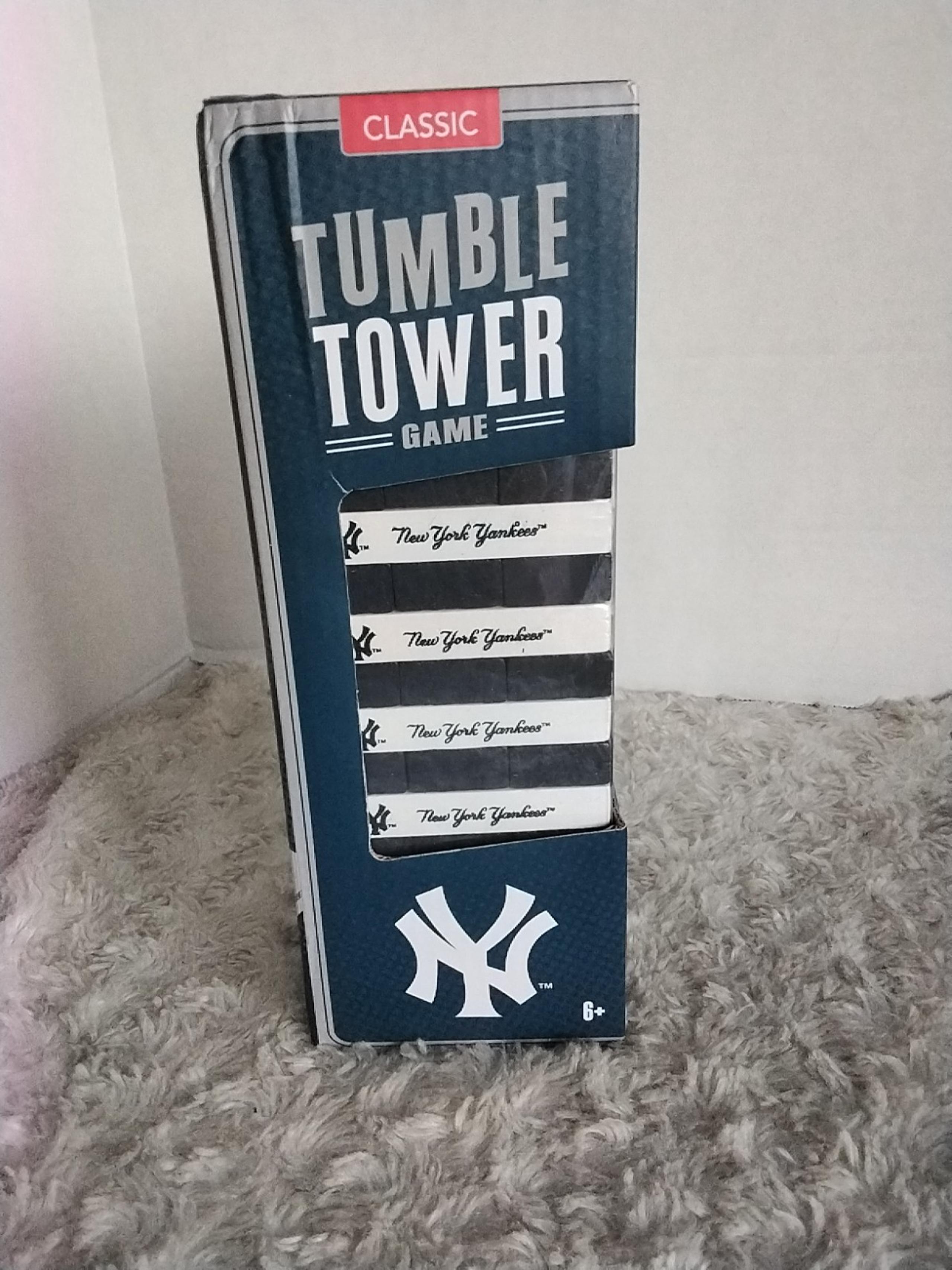 New York Yankees Classic Tumble Tower Game 54 Blocks Logo Scripted MLB Baseball