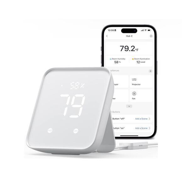 Work as a WiFi Thermometer Hygrometer, IR Remote Control, Smart Remote