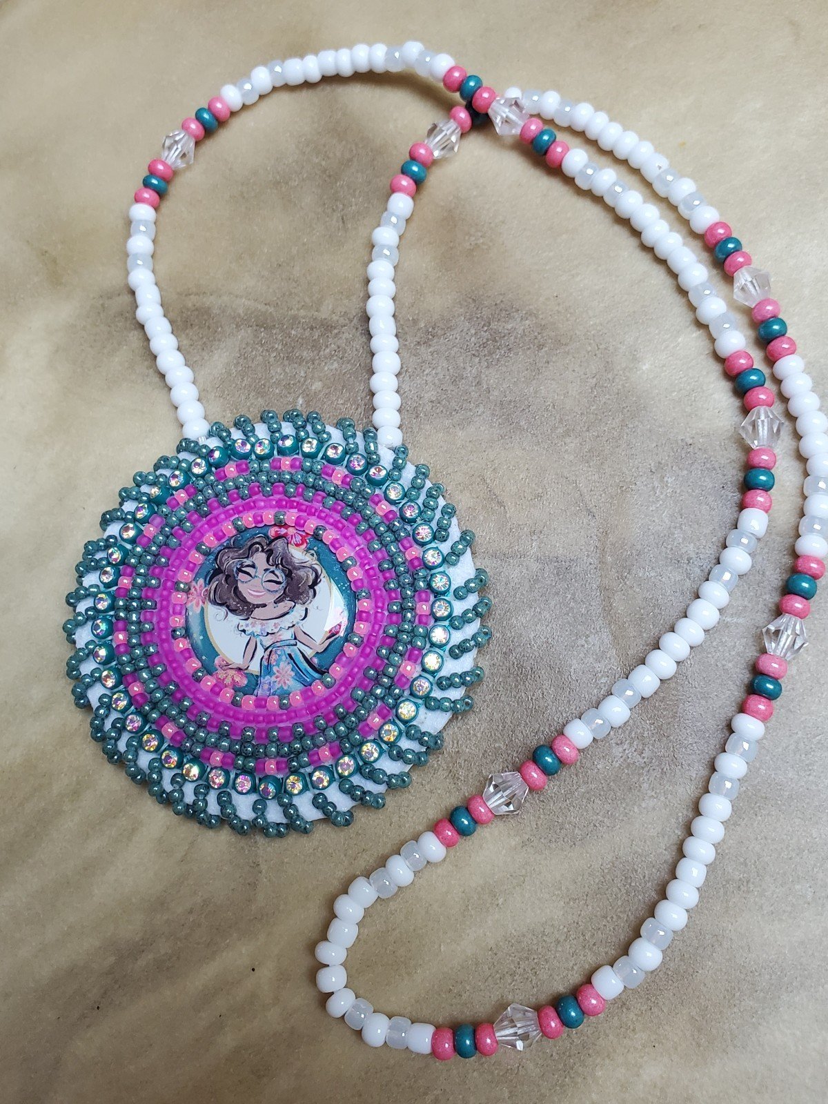 Native beaded kids necklace