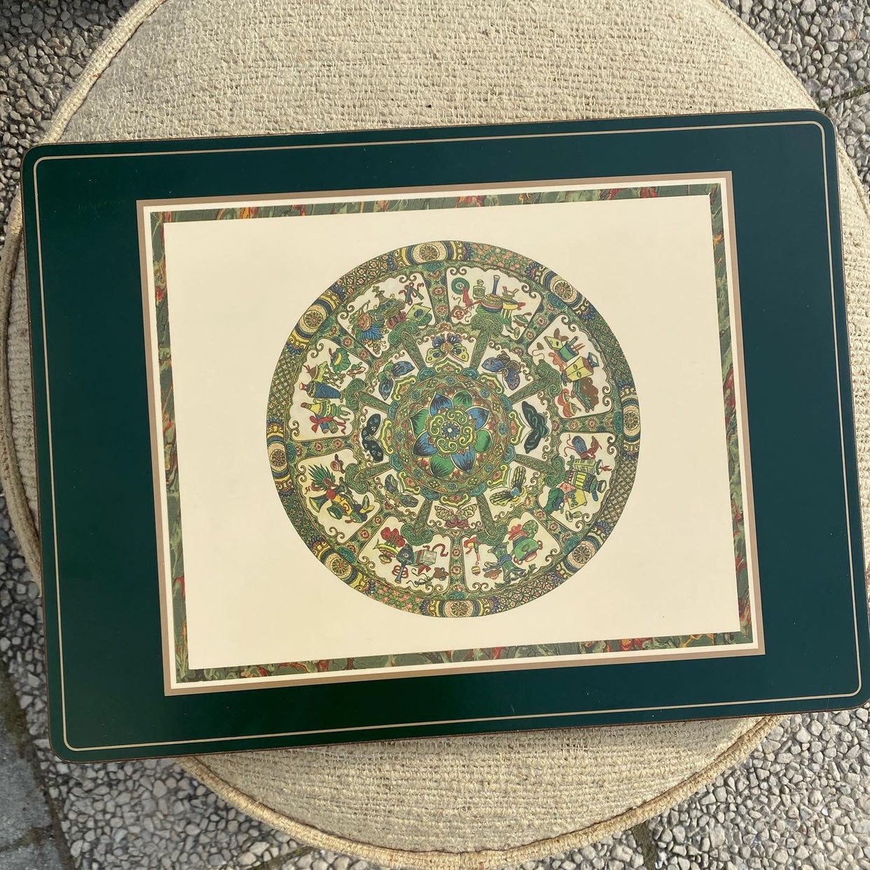 Vtg MCM Butterfly Medallion Placemats 4