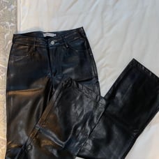 Faux leather pants