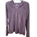 Prana velvet v-neck brown hoodie pullover sweatshirt Sz LG