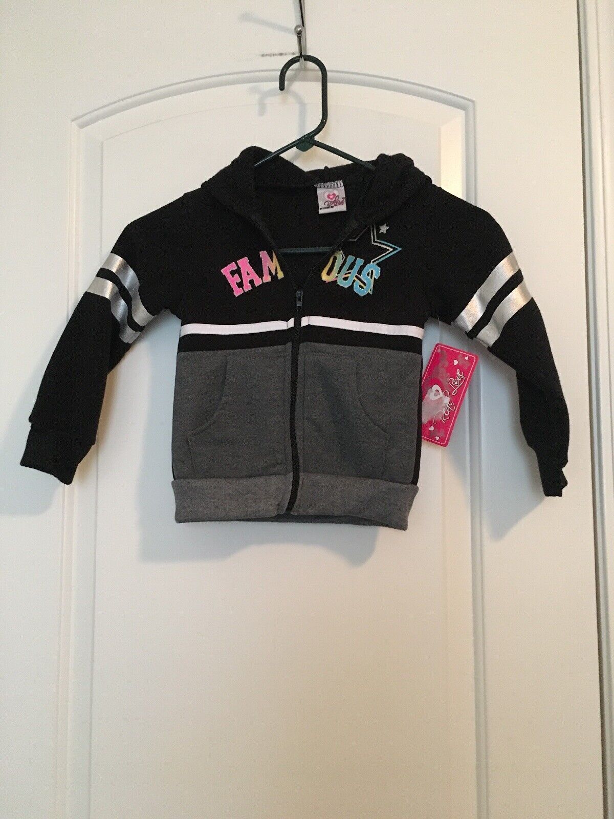 Real Love Girls Full Zip Hoodie Sweatshirt Jacket Size 4