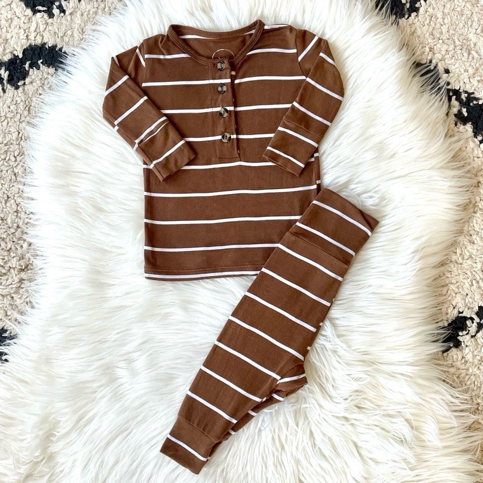 Lou Lou & Co Nolan Stripe Top & Bottom Set 3/6M