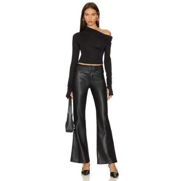 Free People We The Free Uptown High Rise Faux Leather Pant, Size 10