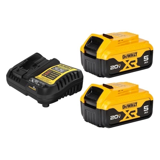 Dewalt 20V XR Two 5ah Batteries & Charger New - Authentic