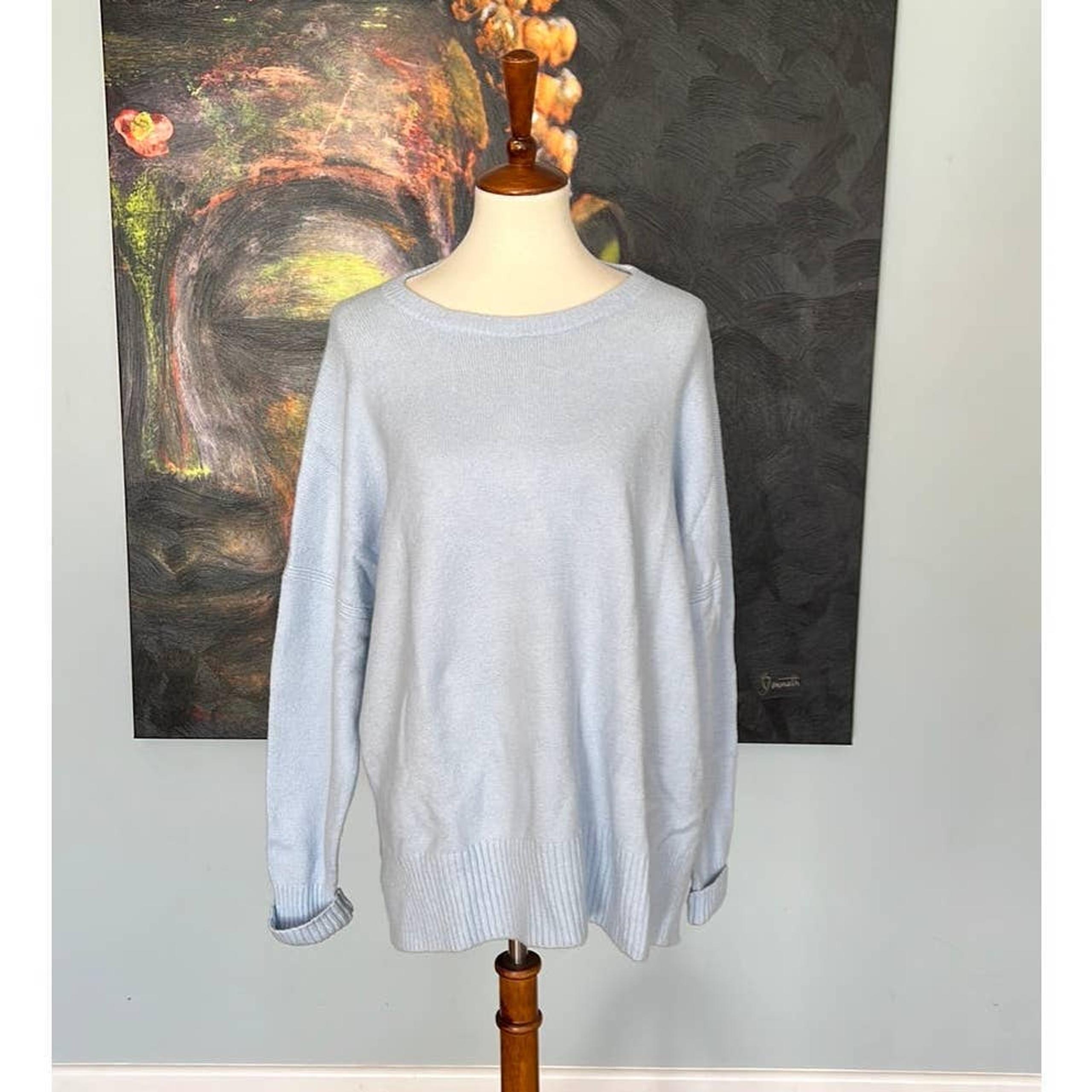 NWT Treasure & Bond Crew Neck Sweater Blue Skyway Size L